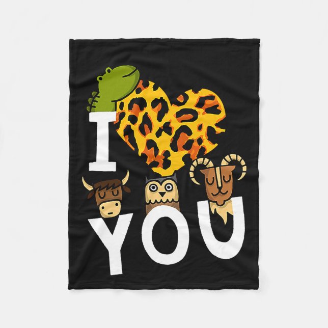 I Love You Valentines Day Romance For  Fleecedecke (Vorderseite)