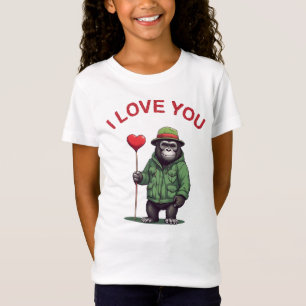 I Love You - verliebter Gorilla mit Herz  T-Shirt