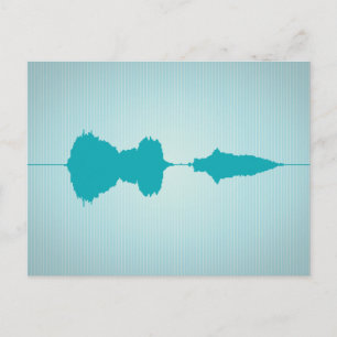 I Love You Waveform Carte Postale 1