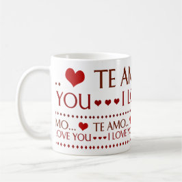 I Love You zerteilt - Kaffeetasse