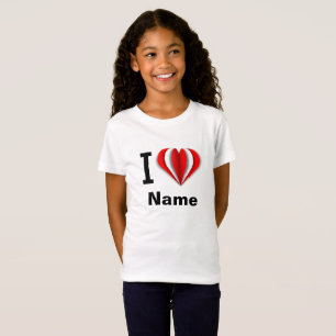"I Love [Your Name]" Coeur T-shirt