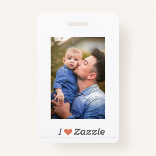 I Love Zazzle Fête des pères Badge (Dos)