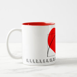 I Love Zero, One, et Fibonacci Mug