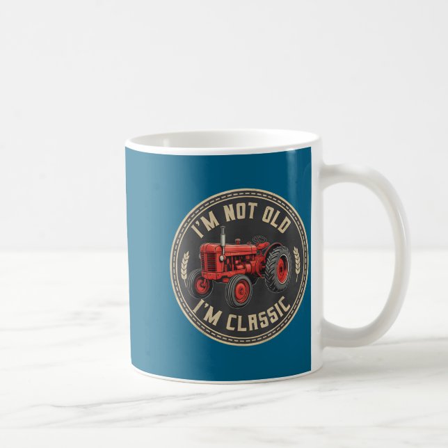 I Lovers I Old Driver m Tractor Not Farmer m Joke Kaffeetasse (Rechts)