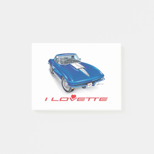 I LOVETTE UNIQUE CAR DESIGN POST-IT NOTES KLEBEZETTEL (Vorderseite)