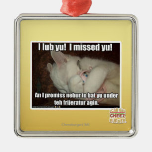 I lub Yu! Ich verfehlte Yu! Ornament Aus Metall
