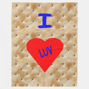 I LUV CRACKERS FLEECEDECKE