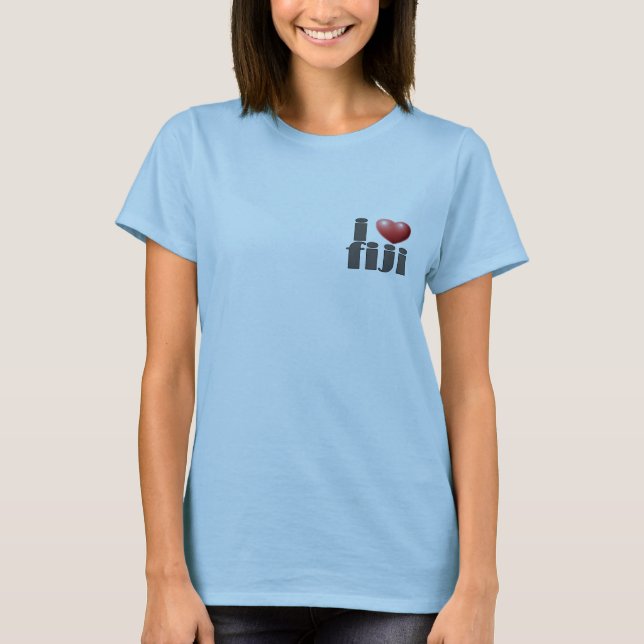 I Luv Fidschi T-Shirt (Vorderseite)
