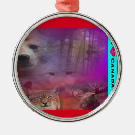 I Luv Kanada Silbernes Ornament