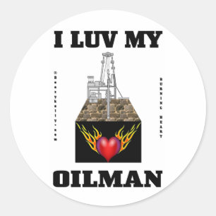 I Luv mein Ölindustrieller, Ölfeld-Aufkleber, Ö Runder Aufkleber