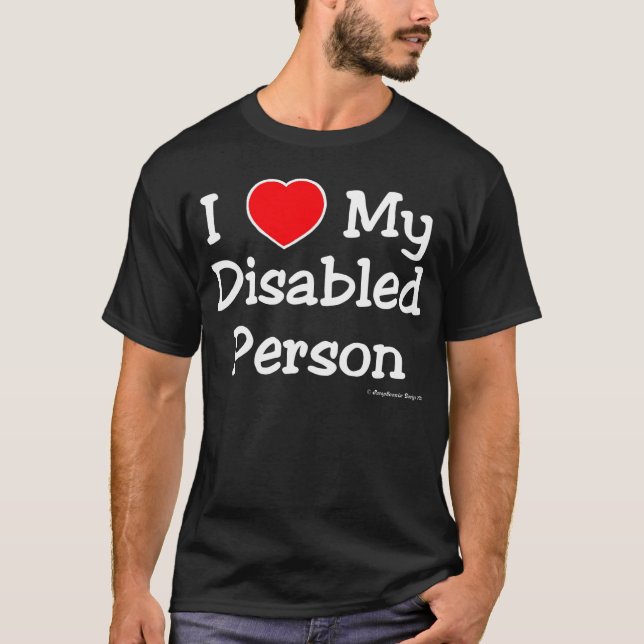 I Luv meine mit Behinderung Person (Licht) T-Shirt (Vorderseite)