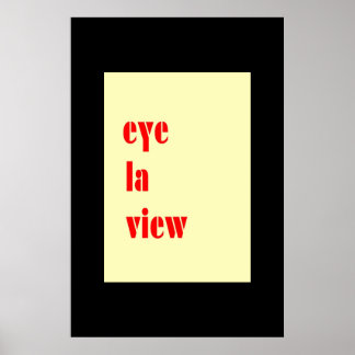 I LUV U Card Poster