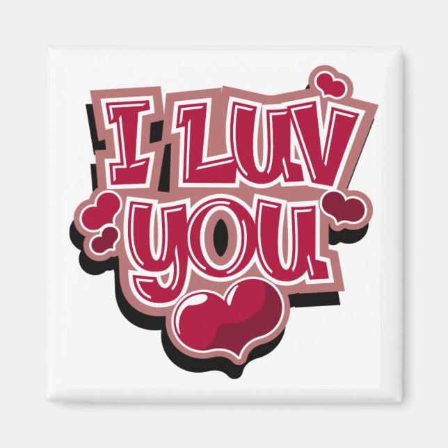 I Luv You aimant (Devant)