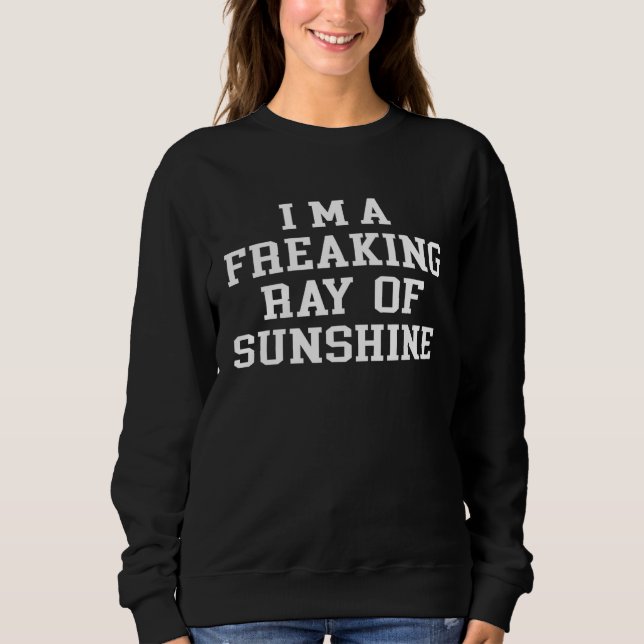 I m A Freaking Ray Of Sunshine  Sarcastic Sayings  Sweatshirt (Vorderseite)