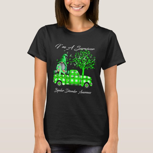 I m A Survivor Bipolar Disorder Awareness Gnomes R T-Shirt (Vorderseite)
