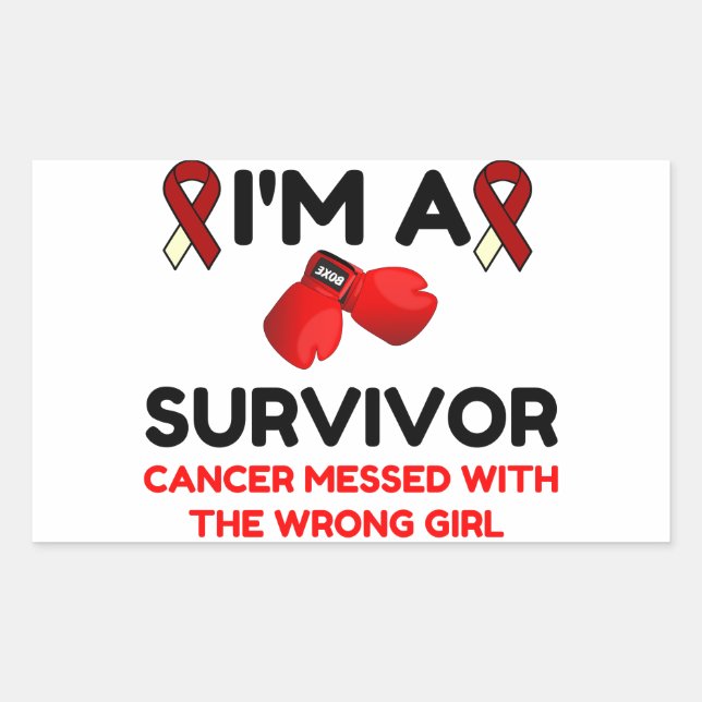I’m A Survivor Rechteckiger Aufkleber (Vorderseite)