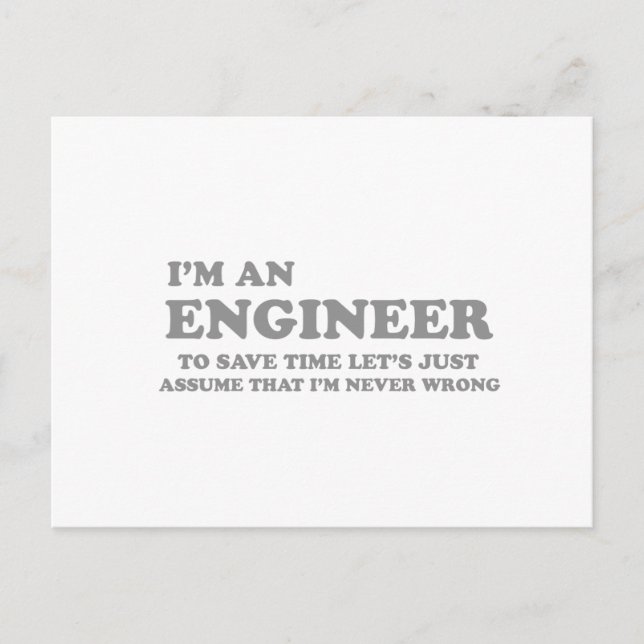 I’m an Engineer Postkarte (Vorderseite)