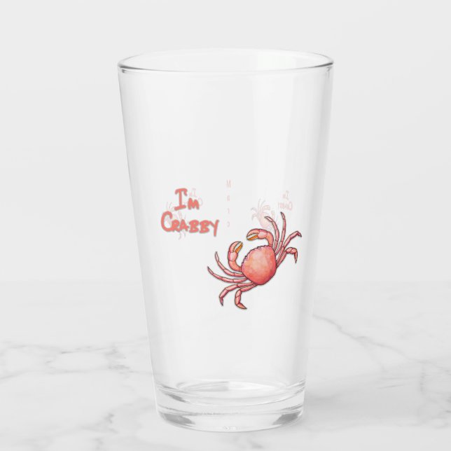 I’m Crabby with Name Crustacean Glas (Rückseite)