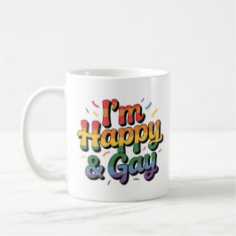 “I’m Happy & Gay” Mug – Funny, Proud & Fabulous