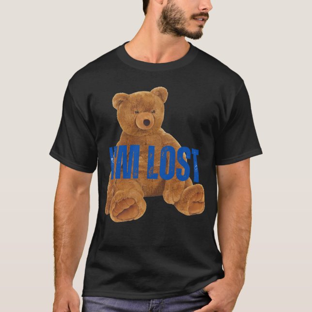 I m lost Bear Novelty 90s retro funny T-Shirt (Vorderseite)