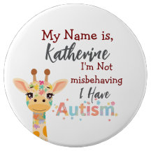I’m Not Misbehaving,I Have Autism Button Pin Badge
