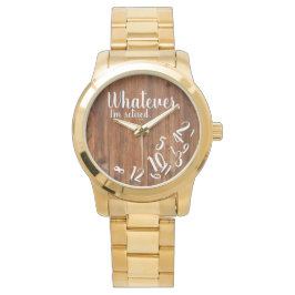 I’m Retired Rustic Wood Funny Retirement Brown Armbanduhr