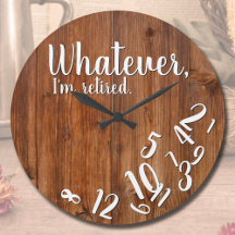 I’m Retired Rustic Wood Funny Retirement Brown