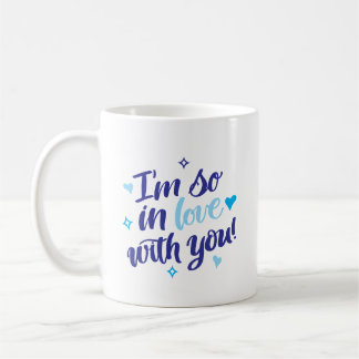 I’m So In Love With You Navy & Aqua Mug Kaffeetasse
