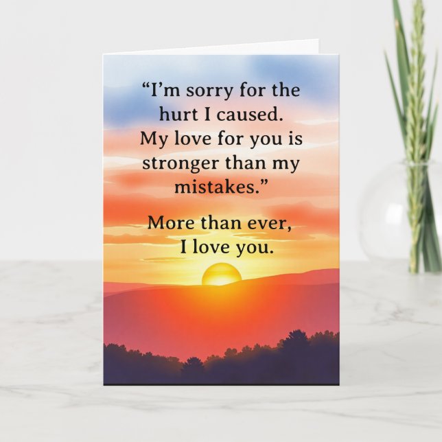 I’m Sorry Relationship Card Karte (Vorderseite)