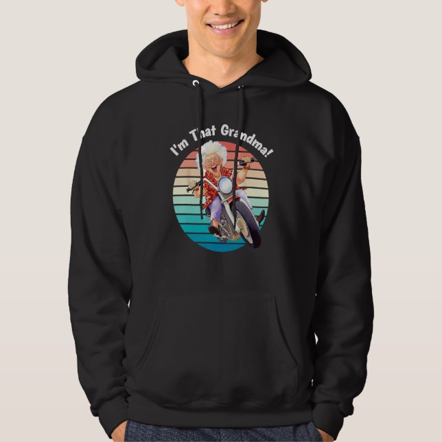 I m That Grandma Motorcycle Cool Fun 8 Hoodie (Vorderseite)