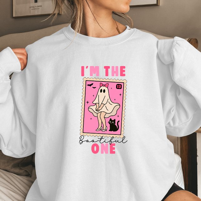 I’m the Bootiful One Cute Ghost Halloween Design | Sweatshirt (Funny Ghost design Feminine Woman girlfriend gift shirt Halloween)