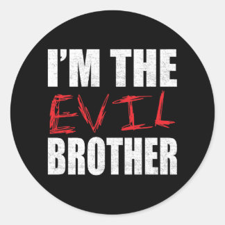 I’m the evil brother, funny brother runder aufkleber