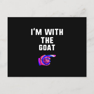 I’m With Goat Tie Dye Halloween Matching Pärchen Ankündigungspostkarte