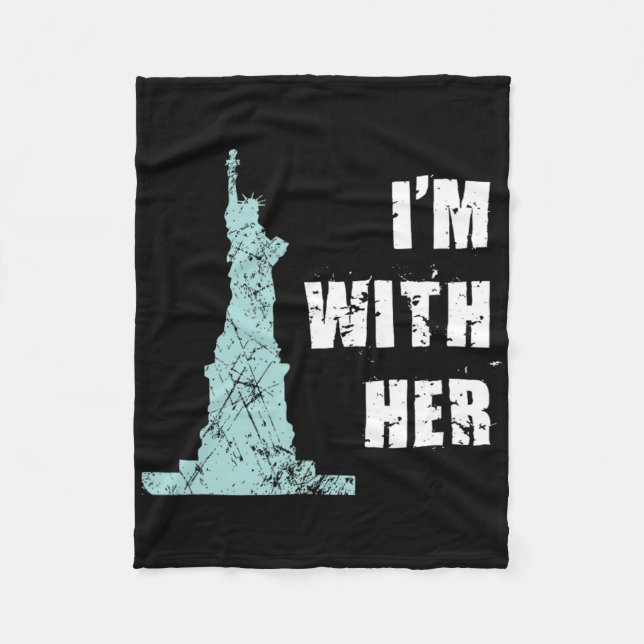 I’m With Her Statue Of Liberty Fleecedecke (Vorderseite)