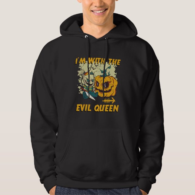 I m With The Evil Queen Halloween Marriage Costume Hoodie (Vorderseite)