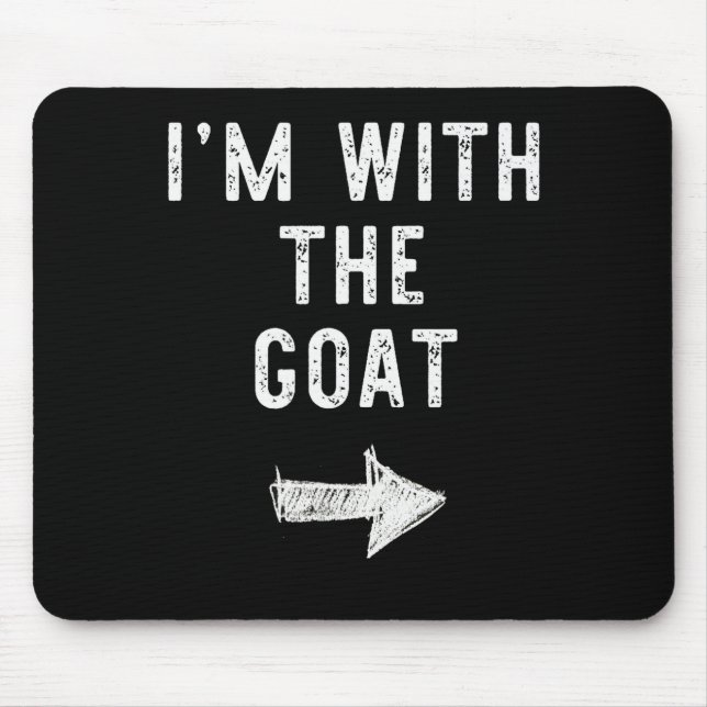 I’m With The Goat Funny Halloween Couple Costume  Mousepad (Vorne)