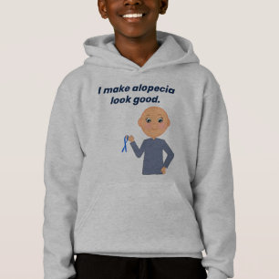 "I make Alopecia Look Good" mit Niedlichem Cartoon Hoodie