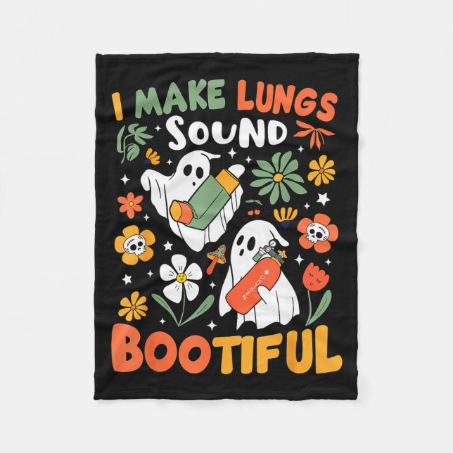 I Make Lungs Sound Bootiful Resratory Therast Hall Fleecedecke (Vorderseite)