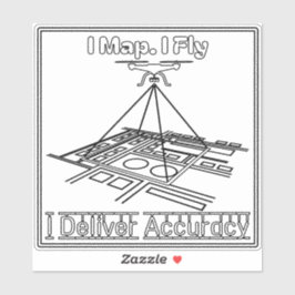 I map, I fly drone sticker