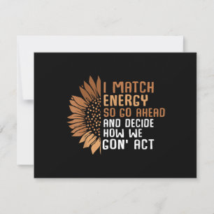 I Match Energy Empowerment African American Afro W Dankeskarte