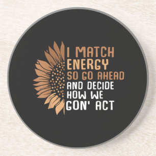 I Match Energy Empowerment African American Afro W Getränkeuntersetzer
