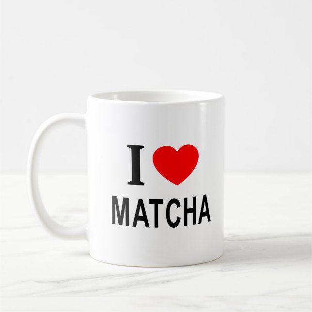 I ❤️ MATCHA I LIEBE MATCHA I HEART MATCHA KAFFEETASSE (Links)