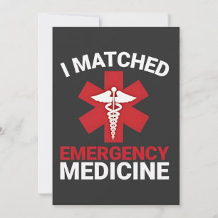 I Matched Emergency Medicine Abschluss Einladung