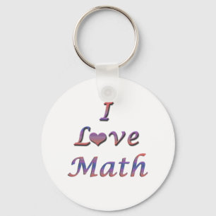 I Mathe des Herz-(Liebe) Schlüsselanhänger