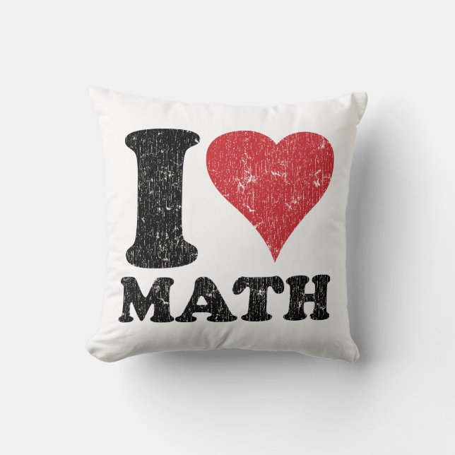 I Mathethrow-Kissen der Liebe-(Herz) Kissen (Vorderseite)