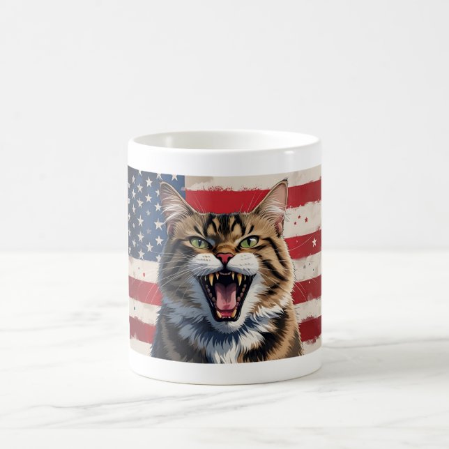 I Meow for Freedom - Patriotic Cat Tasse (Mittel)