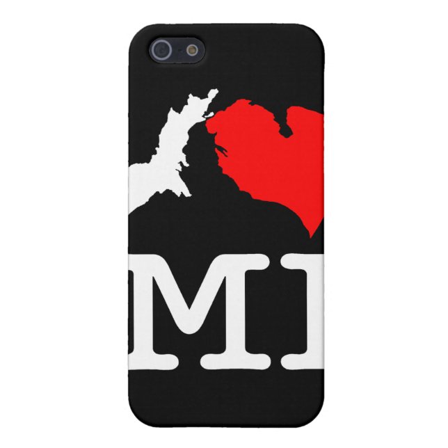 I ♥ MI (i-Herz Michigan) iPod-/iPhonekasten iPhone Hülle (Hinten)