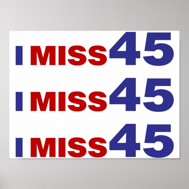 I Miss 45 Poster (Vorne)