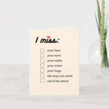 I Miss Karo Box Card