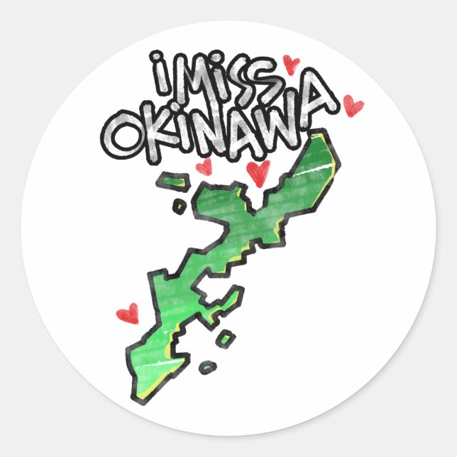 I Miss Okinawa Sticker (Vorderseite)